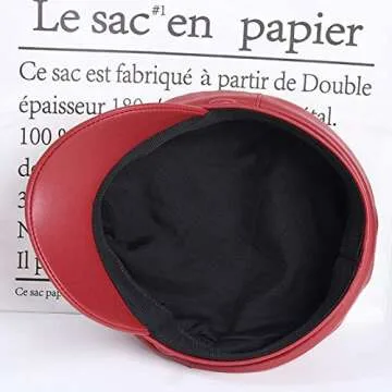 Danse Jupe PU Leather Sailor Hat for Trendy Women