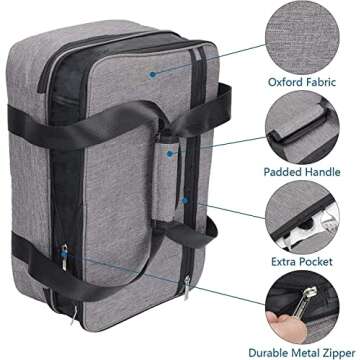 Lunch Bag Insulated Thermal Food Carrier,Insulated Double Casserole Carrier, 9"x13" Baking Dish Carrier, Padded Lasagna Holder, Expandable Hot And Cold Thermal Tote Bag, Casserole Dishes Travel Bag