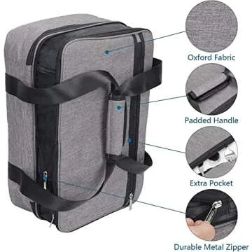 Lunch Bag Insulated Thermal Food Carrier,Insulated Double Casserole Carrier, 9"x13" Baking Dish Carrier, Padded Lasagna Holder, Expandable Hot And Cold Thermal Tote Bag, Casserole Dishes Travel Bag