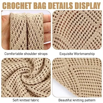 hatisan Crochet Beach Tote Bag - Stylish & Spacious