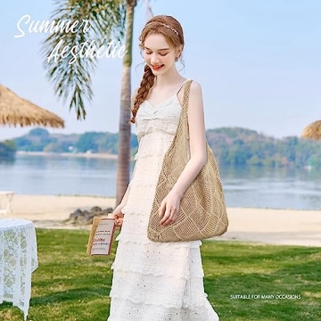 hatisan Crochet Beach Tote Bag - Stylish & Spacious