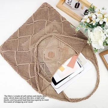 hatisan Crochet Beach Tote Bag - Stylish & Spacious
