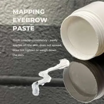 Brow Mapping Kit with White Brow Paste [Large 15g Bottle] White Brow Mapping String [30 m ] and 2 Eyebrow Brush Set for Microblading Supplies, PMU Supplies and Brow Brush Microblading Kit; Brow brush