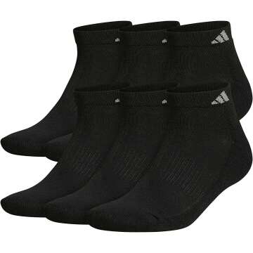 Adidas Men's Cushioned Athletic Low Cut Socks - 6 Pairs for Comfort