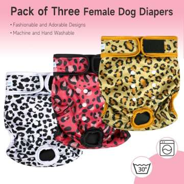 Paw Legend Washable Reusable Female Dog Period Diapers for Heat Doggie Puppy Diapers for Female Dogs...