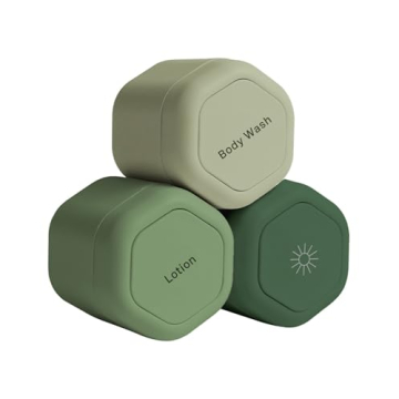 Cadence Travel Containers - Body Care Capsule Set - Magnetic Travel Capsules - Perfect for Body Wash...