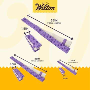 Wilton Bake-Even Cake Pan Strips - Use Cake Strips on Baking Pans for Evenly Baked Cakes, 6-Piece Se...