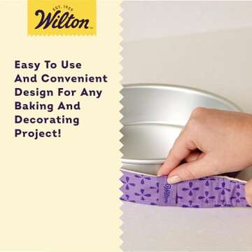 Wilton Bake-Even Cake Pan Strips - Use Cake Strips on Baking Pans for Evenly Baked Cakes, 6-Piece Set, (2) 35 x 1.5-Inch, (2) 25 x 1.5-Inch and (2) 10 x 1.5-Inch