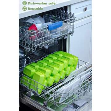 10-Pack Meal Prep Containers with Lids - Bento Box 3 Compartment 35ounce - Food Plastic Storage Containers with Lids - To Go Lunch Containers BPA-Free Portion Control Microwave Dishwasher Safe