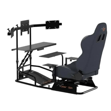 Volair Sim Universal Flight or Racing Simulation Cockpit Chassis with Triple Monitor Mounts