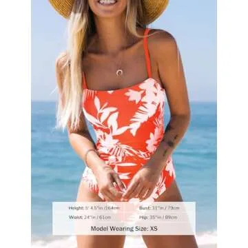 CUPSHE Women's One Piece Swimsuit with Tummy Control