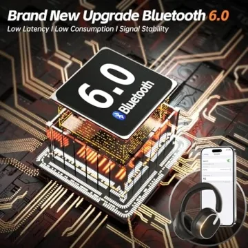 MMWOWARTS Noise Cancelling Bluetooth Headphones with 60H Playtime