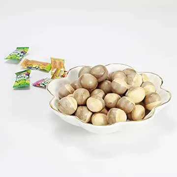 Stylish Gold Flower Ceramic Serving Dish - HOKMOKQOK 6.6 inch