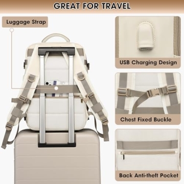Large 35L Travel Backpack for Women - Perfect Carry-On Bag