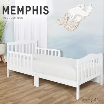 Dream On Me Classic Toddler Bed with Safety Rails and Style