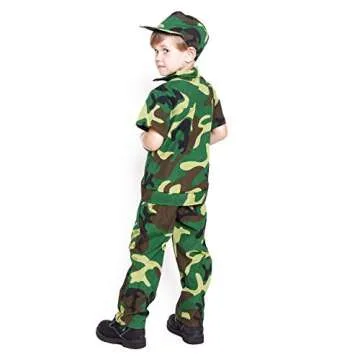 Jason Party Army Costume for Kids Soldier Costume Military Costumes for Boys-SForest-L