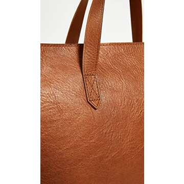 Madewell Women's The Zip-Top Transport Carryall, English Saddle, Tan, Brown, One Size