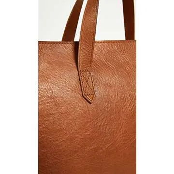 Madewell Women's The Zip-Top Transport Carryall, English Saddle, Tan, Brown, One Size