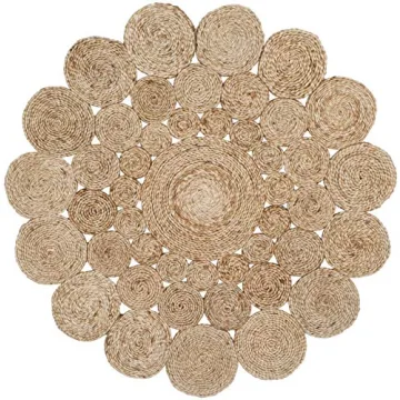 SAFAVIEH Natural Fiber Area Rug - 3' Round, Ideal Boho Decor