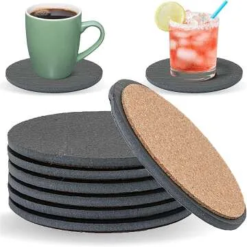 Sona Home 6PC Slate Coasters - Modern Drink Protection
