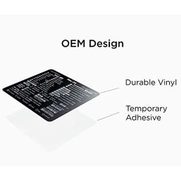 SYNERLOGIC (for Intel) Mac OS (Monterey/Big Sur/Catalina/Mojave etc) Keyboard Shortcut Laminated Vinyl Sticker, No-Residue Adhesive, Compatible with MacBook Air/Pro/iMac/Mini