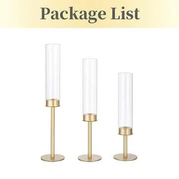 Hewory Gold Candle Holders for Elegant Decor and Gifts
