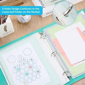 Zonon 30 PCS Binder Pouch Set for Document Organization