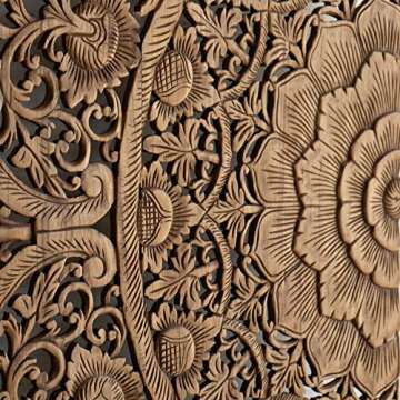 Rustic King Size Teak Wood Headboard Wall Mount