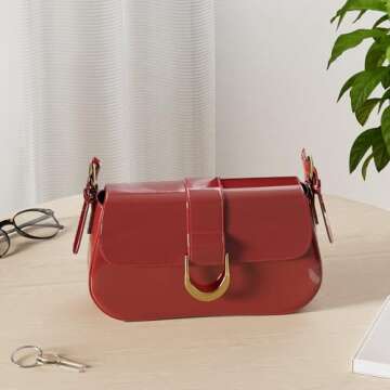 Small Shoulder Bag Y2K Purse for Women Crocodile Handbag Clutch Purse Classic Retro Crossbody Bag Sa...