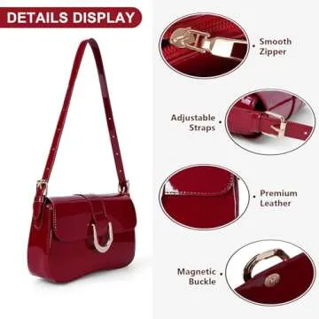 Small Shoulder Bag Y2K Purse for Women Crocodile Handbag Clutch Purse Classic Retro Crossbody Bag Satchel Purse