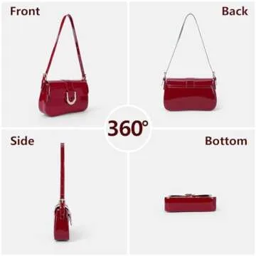 Small Shoulder Bag Y2K Purse for Women Crocodile Handbag Clutch Purse Classic Retro Crossbody Bag Satchel Purse