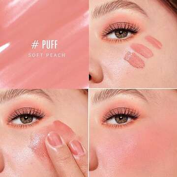 KIMUSE Soft Cream Blush - Long-Lasting Liquid Blush