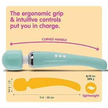 Oliver James Vibrator, Sex Toys Wand Massager, Adult Toy for Women - G Spot Vibrators, Clitoris Stimulation, Dildo, Water-Resistant, Wireless, 20 Vibration Modes & 8 Speeds (Large, Green)