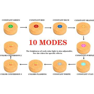 LED Light Base Wood Display Stand for Stunning Art