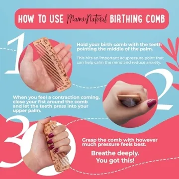 Mama Natural Birthing Comb for Pain Relief During Labor