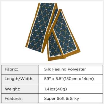 vimate Satin Silk Scarf for Women Neck-Lightweight Satin Hair Scarf Beach Headband Purse Scarf Bag Scarf for Handbags Belt Scarf for Waist (Style 02)