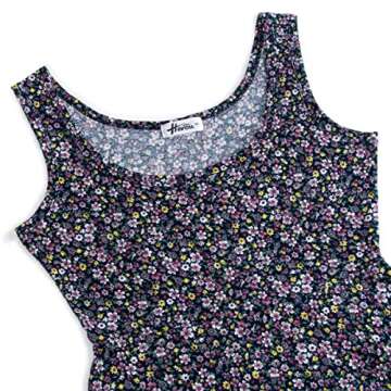 Herou Women Summer Casual Floral Sleeveless A-Line Sun Dresses Flower-5 Small