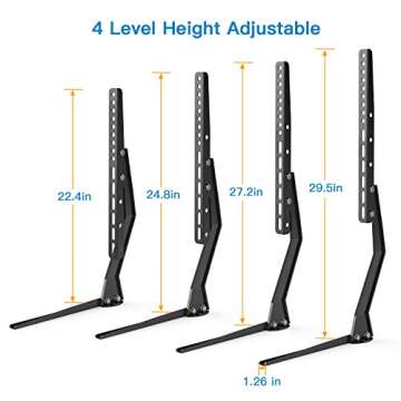 PERLESMITH Adjustable TV Stand for 37-70 Inch TVs