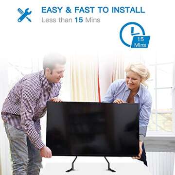 PERLESMITH Adjustable TV Stand for 37-70 Inch TVs