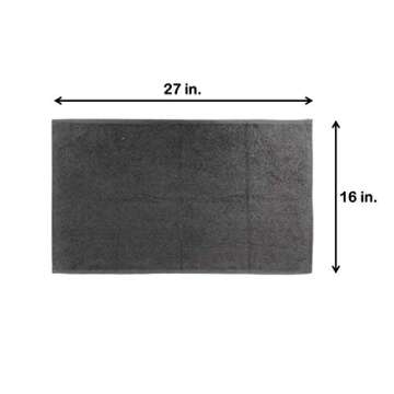 Arkwright Bleach Proof Salon Towels - Pack of 12 - Highly Absorbent, 100% Cotton, Quick Dry Spa Face Towel for Hair Stylist, Barber, Pedicure, and Esthetician, 16 x 27 in, Charcoal