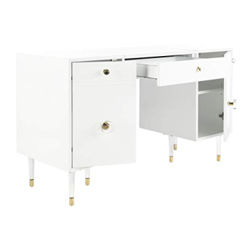 Safavieh Couture White Gold Acrylic Leg Desk for Office