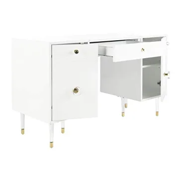 Safavieh Couture White Gold Acrylic Leg Desk for Office