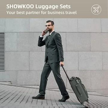 SHOWKOO Luggage Sets - Expandable & Lightweight Suitcases