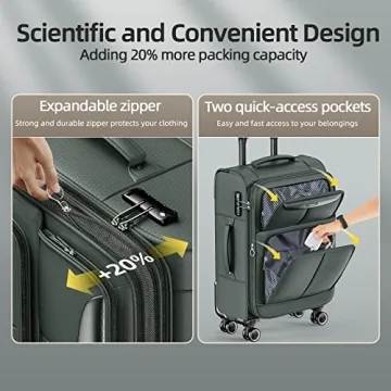 SHOWKOO Luggage Sets - Expandable & Lightweight Suitcases