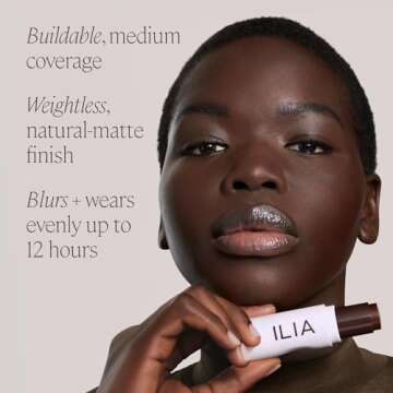 ILIA - Skin Rewind Complexion Stick - Foundation + Concealer + Skincare | Non-Toxic, Vegan, Cruelty-Free, Clean Makeup (9N - Tupelo, 0.35 oz | 10 g)