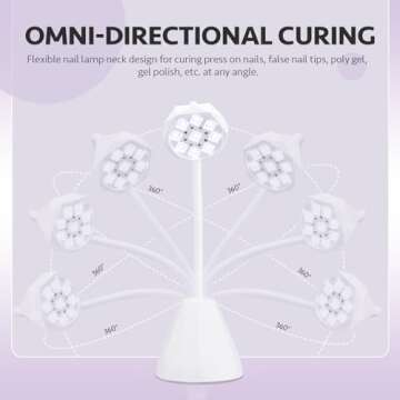 GAOY Omin-Cure Nail Lamp, Rechargeable UV Light for Gel Nails, Cordless, Salon Manicure and DIY at H...