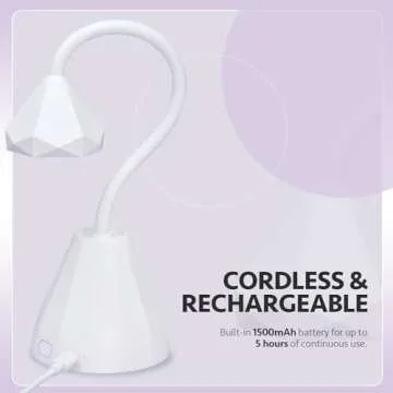 GAOY Omin-Cure Nail Lamp, Rechargeable UV Light for Gel Nails, Cordless, Salon Manicure and DIY at Home