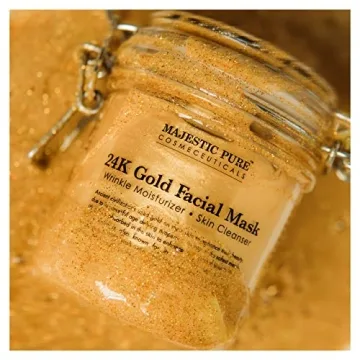 Majestic Pure Gold Facial Mask, Help Reduces the Appearances of Fine Lines and Wrinkles, Ancient Gold Face Mask Formula - 8.8 Oz