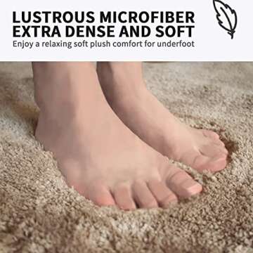 FIFU Bath Rug Mat 20" W x 32" L for Bathroom, Bedroom, Laundry Room & Kitchen, Non-Slip Rubber Latex...