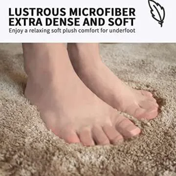 FIFU Bath Rug Mat 20" W x 32" L for Bathroom, Bedroom, Laundry Room & Kitchen, Non-Slip Rubber Latex...